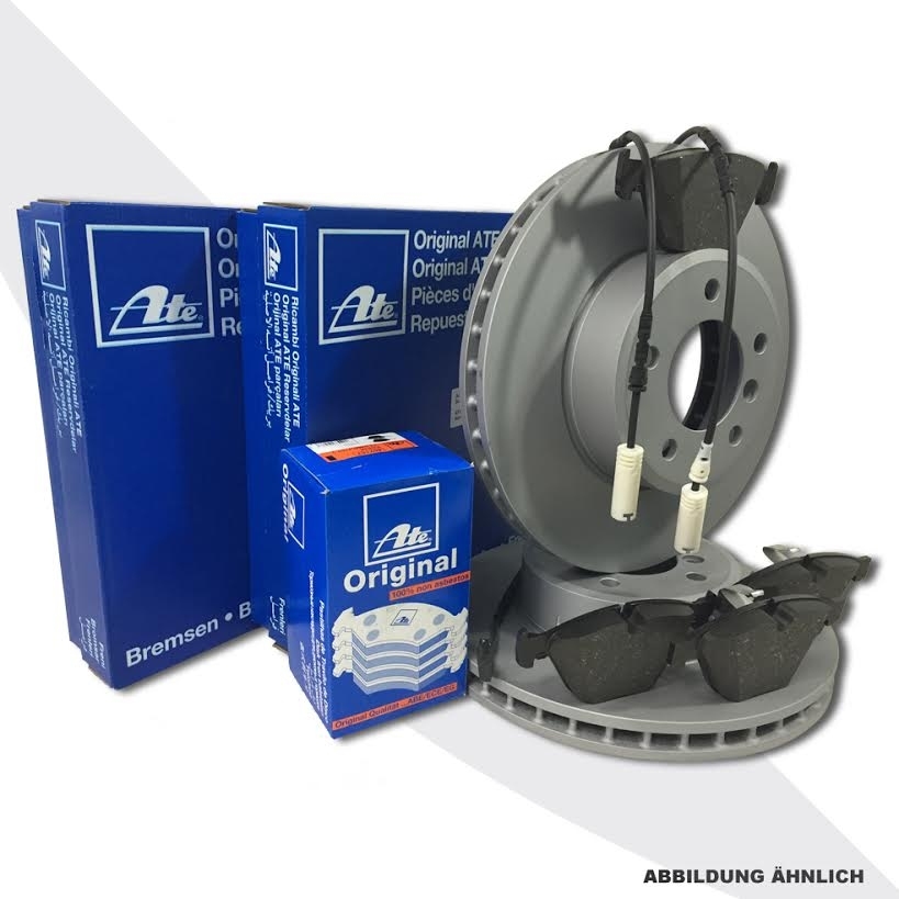 ATE BREMSE BREMSEN BREMSSCHEIBEN BELÄGE VORNE AUDI A6 4F2 C6 2.7 TDI