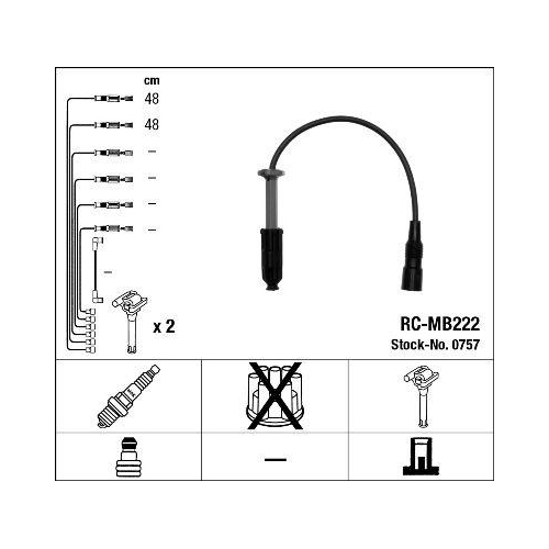Ngk 0757 Zündleitungssatz für Mercedes Benz