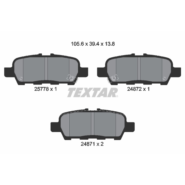 Textar Bremsscheiben Beläge vorne Ø280Mm hinten Ø291Mm Nissan Juke (F15)