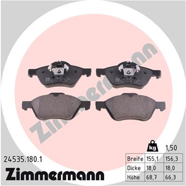 Zimmermann Sport Bremsscheiben 280mm Beläge vorne für RENAULT Megane 2  Scenic 2