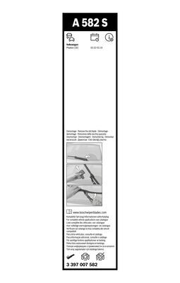 BOSCH Wischblattsatz A582S 3397007582