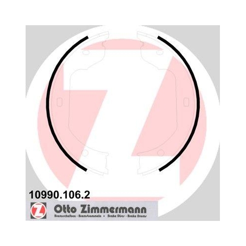 Zimmermann 10990.106.2 Bremsbackensatz Feststellbremse Hinterachse für Bmw Vag