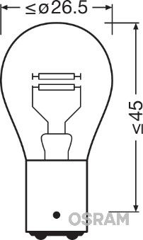 OSRAM Glühlampe, Brems-/Schlusslicht ORIGINAL