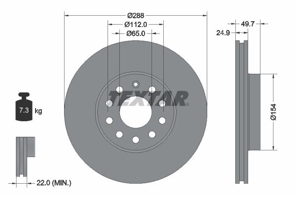 TEXTAR Bremsscheibe 92120805