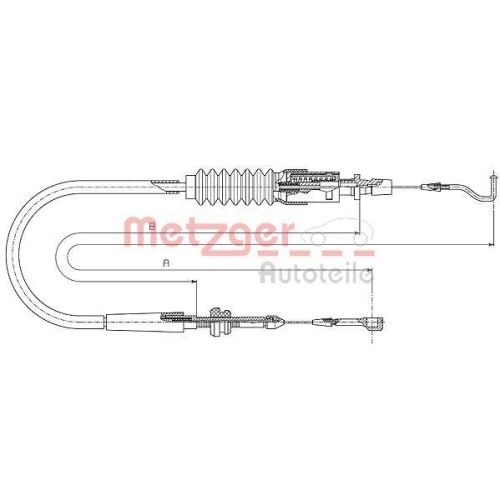 Metzger Autoteile 14.4304 Gaszug für VW