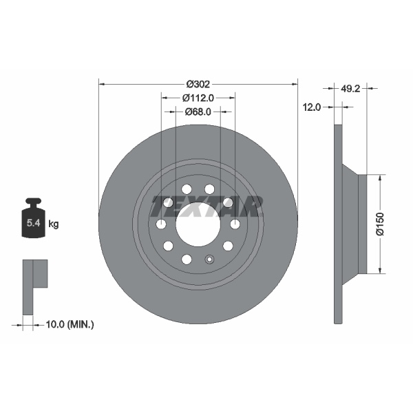 Textar Bremsscheiben + Beläge hinten für AUDI A6 4F C6 Limo + Avant
