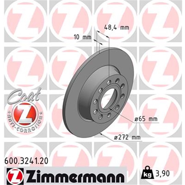 Zimmermann Bremsscheiben + Beläge vorne + hinten für SKODA Octavia Rs Tdi