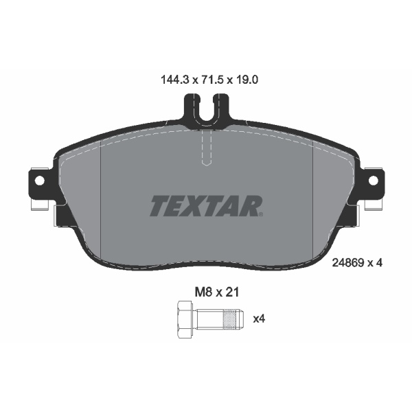 Textar Bremsscheiben + Beläge vorne für MERCEDES A-Klasse W176 + B-Klasse W246