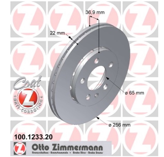 ORIGINAL ZIMMERMANN BREMSEN SET 2 BREMSSCHEIBEN 4 BREMSBELÄGE VORNE VW GOLF 4
