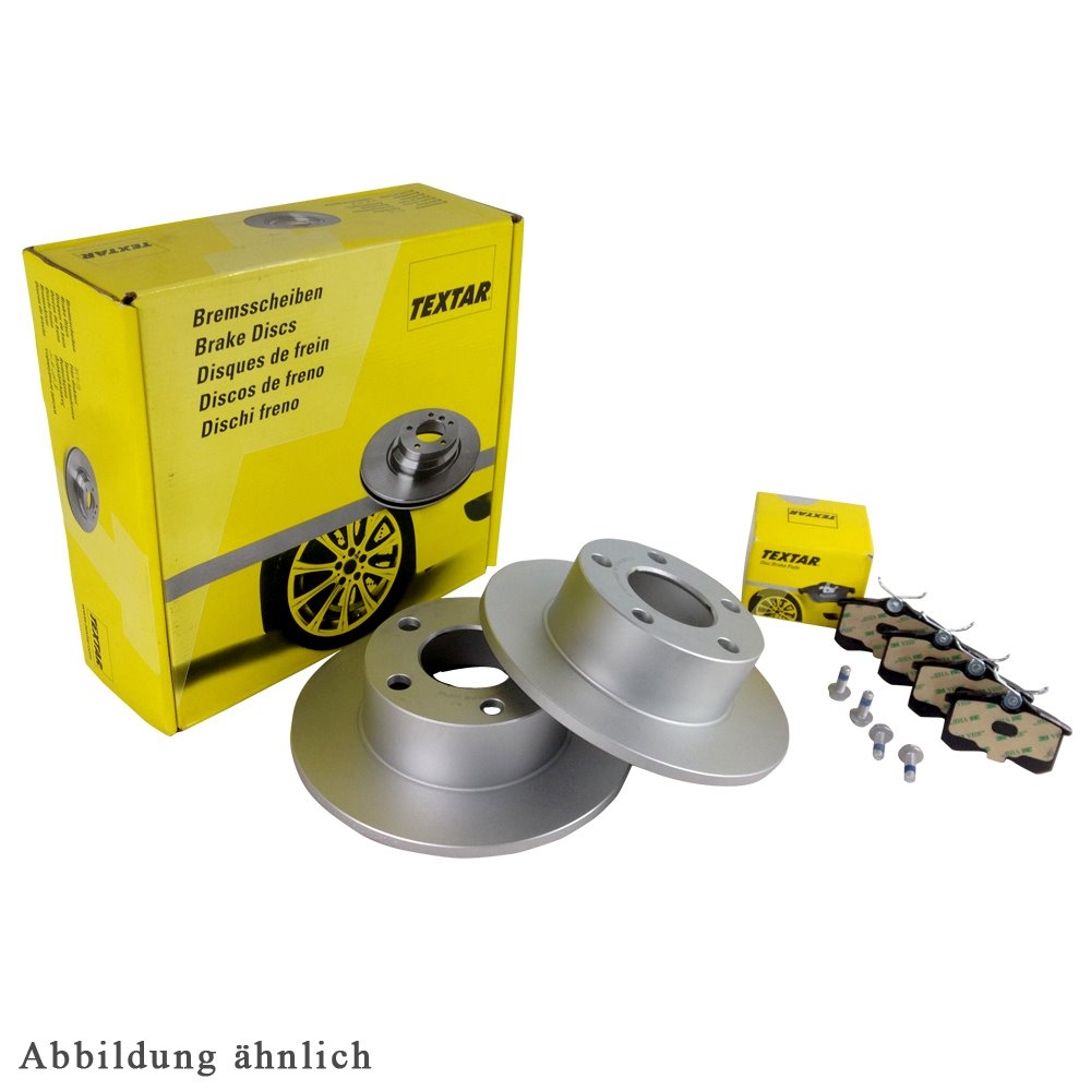 TEXTAR BREMSSCHEIBEN + BELÄGE HINTEN AUDI A3 8P1 PR 1KQ 1KD