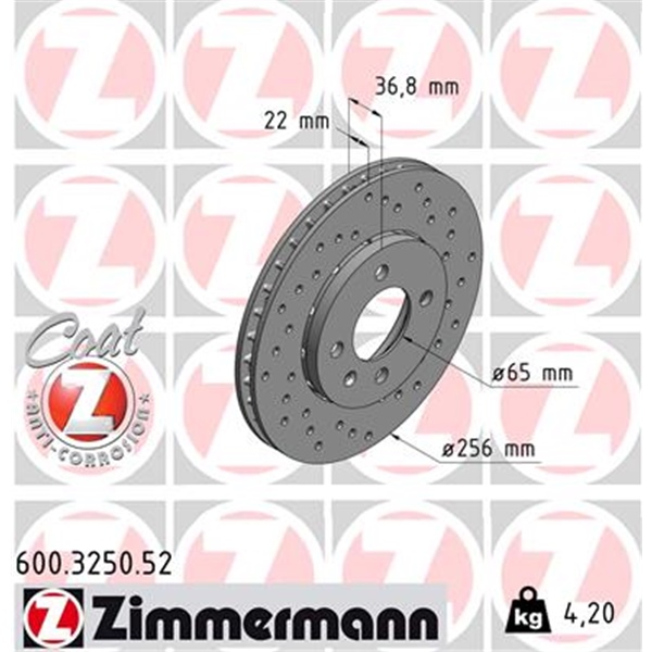 Zimmermann Bremsen Sport Bremsscheiben Beläge für Mii SKODA Citigo VW Up vorne