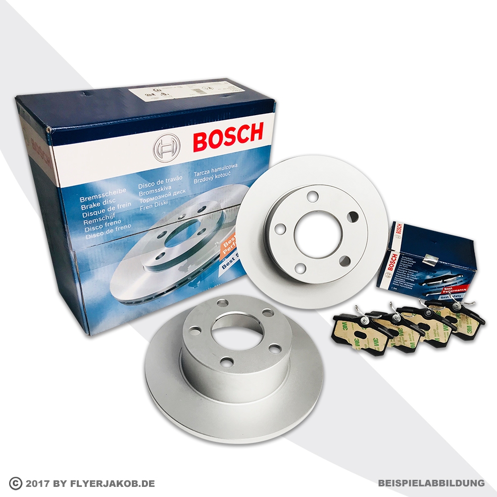 Bosch Bremsscheiben+Beläge hinten für TOYOTA Corolla E12 Passend Bis Bj. 2004