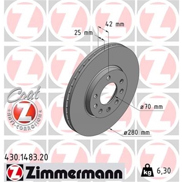 Zimmermann Bremsscheiben + Beläge für OPEL Combo Meriva A vorne + hinten