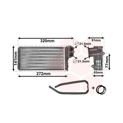 Van Wezel 40006199 Wärmetauscher Innenraumheizung für Peugeot