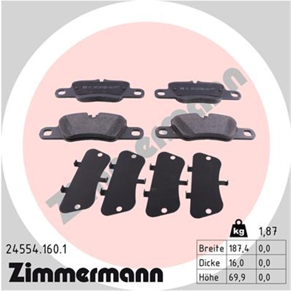 Zimmermann Bremsscheiben 330mm + Beläge hinten für PORSCHE Panamera [970]