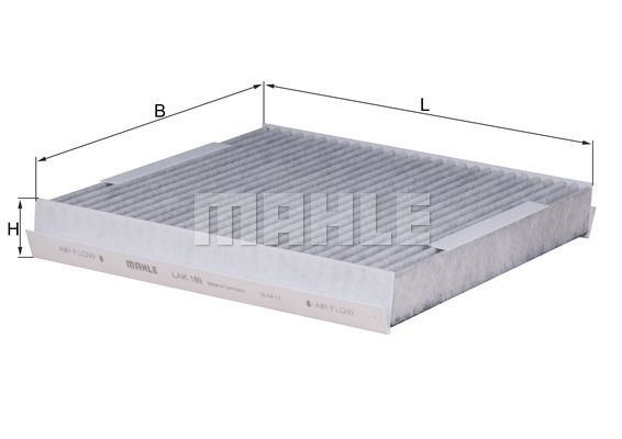 Original MAHLE / KNECHT Innenraumluftfilter, Aktivkohle E 6/252 LAK 189