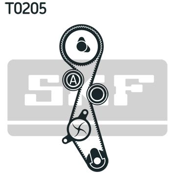 Original SKF Spannrollensatz mit Wasserpumpe VKMC 03305