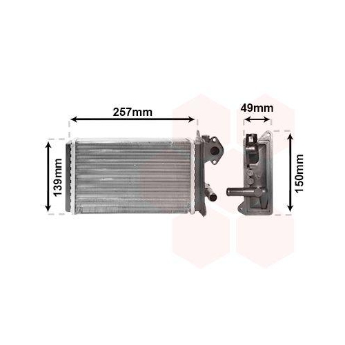 Van Wezel 58006062 Wärmetauscher Innenraumheizung für VW