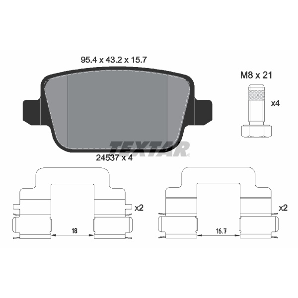 Textar Bremsscheiben 302mm Beläge hinten für FORD Mondeo 4 Iv Mk4 Kuga 1 I Mk1