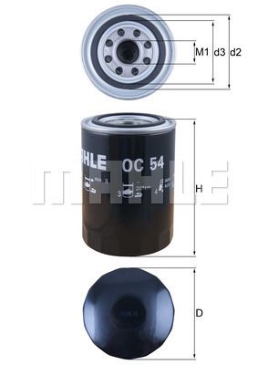 MAHLE/KNECHT Ölwechselfilter OC 54  