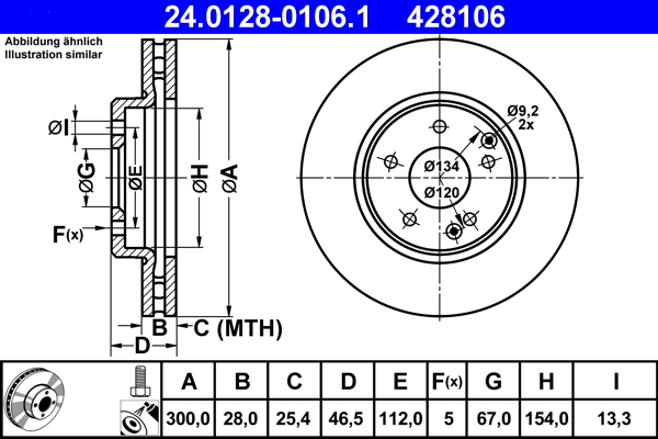ATE BREMSSCHEIBEN BELÄGE VORNE für MERCEDES E-KLASSE W/S210 CLK C/A208 SLK R170