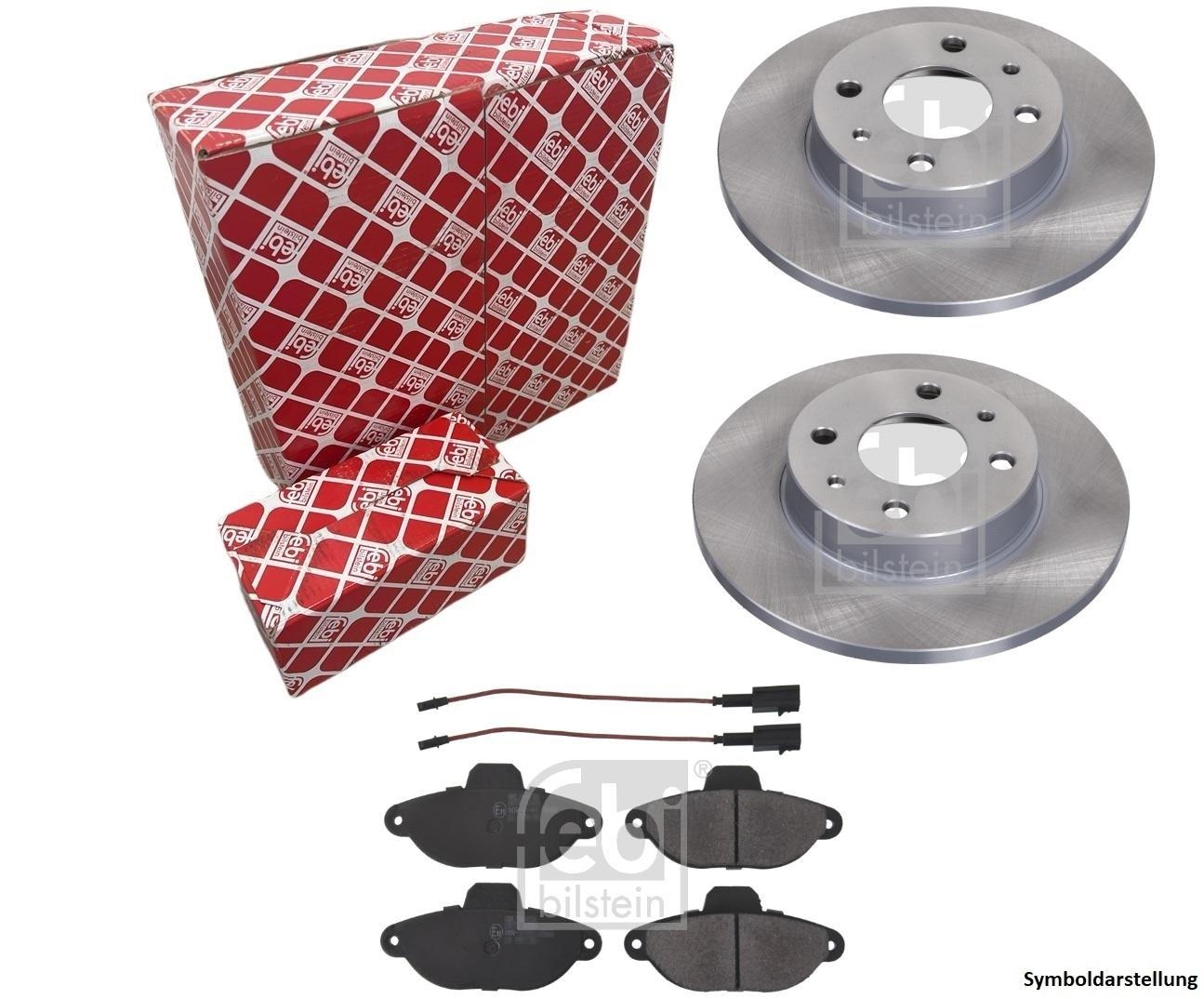 Febi Bremsscheiben Bremsbeläge vorne für Fiat Panda 169 Punto 176 188 Seicento