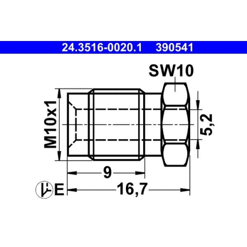 Ate 24.3516-0020.1 Überwurfschraube