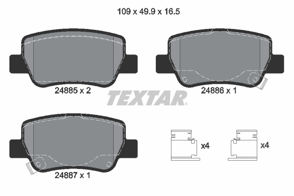 TEXTAR BREMSSCHEIBEN 290mm + BELÄGE HINTEN für TOYOTA AVENSIS T27 Limo + Kombi