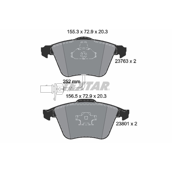 Textar Bremsenset vorne Bremsscheiben + Bremsbeläge für AUDI A6 Allroad