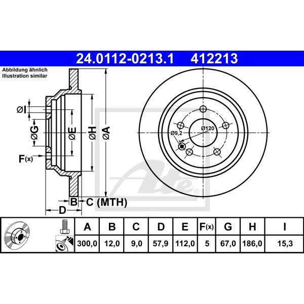 ATE Bremsscheiben Beläge Wk hinten für MERCEDES W447 V-Klasse Vito Tourer Mixto