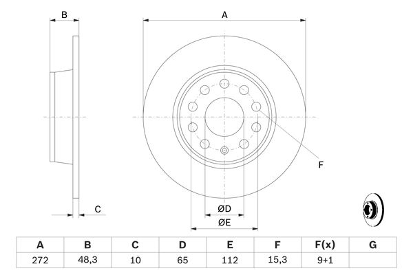 Bosch Bremsscheiben Beläge Hinten AUDI Q2 SQ2 TFSI quattro