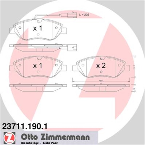 Zimmermann Bremsen 2 Bremsscheiben 4 Bremsbeläge vorne Alfa Romeo Fiat Lancia