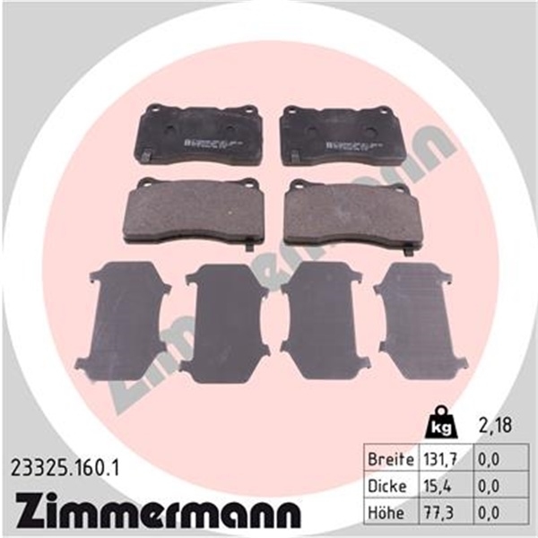 ZIMMERMANN Sportscheiben Ø355mm + Beläge vorne Opel Insignia A 2.8 V6 OPC 