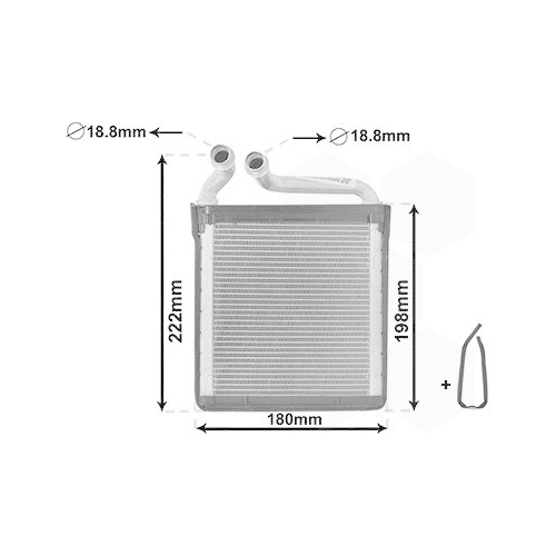 Van Wezel 58006256 Wärmetauscher Innenraumheizung für Skoda VW