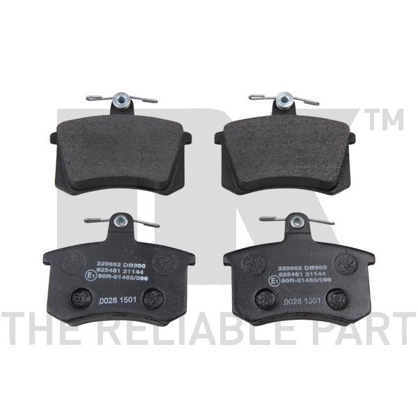 NK Bremsenset hinten Bremsscheiben + Bremsbeläge für AUDI A4