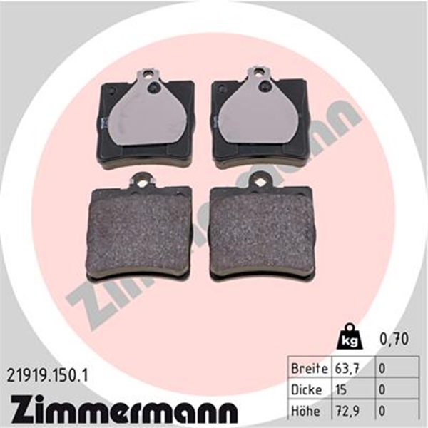 Zimmermann Bremsscheiben  Beläge für MERCEDES W203 Cl203 C209 R171 vorne  hinten