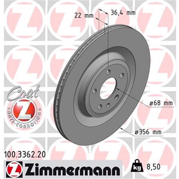 Zimmermann Bremsscheiben + Beläge hinten für AUDI A8 4.2 Tdi Quattro Euro 6