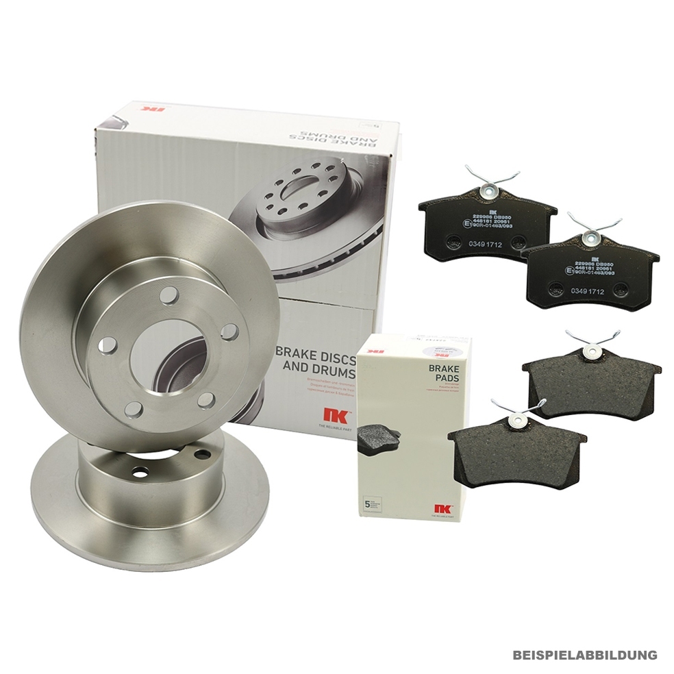 NK BREMSSCHEIBEN + BELÄGE HINTEN AUDI A1-VW BORA POLO-ROOMSTER IBIZA