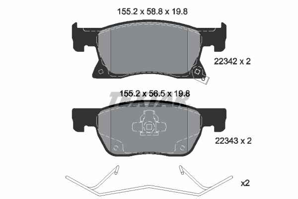 TEXTAR BREMSSCHEIBEN 276mm BELÄGE VORNE für OPEL ASTRA K Limo + Kombi