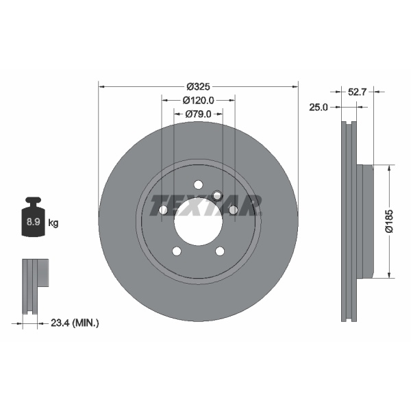 Textar Bremsscheiben Beläge vorne hinten für BMW 3Er E46 330I/330D