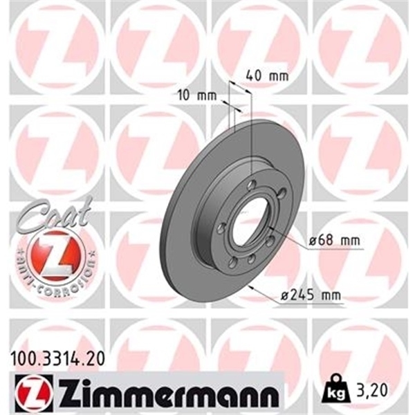 Zimmermann Bremsen Bremsscheiben Beläge Vorne  Hinten für Audi A4 8e2 1.9 Tdi