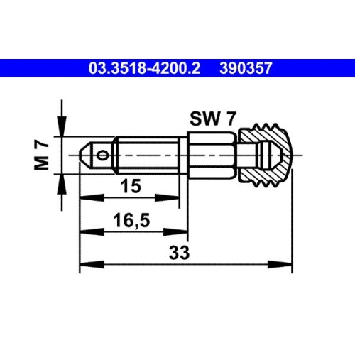 Ate 03.3518-4200.2 Entlüfterschraube/ Ventil für Alfa Romeo Bmw Daf Fiat Ford