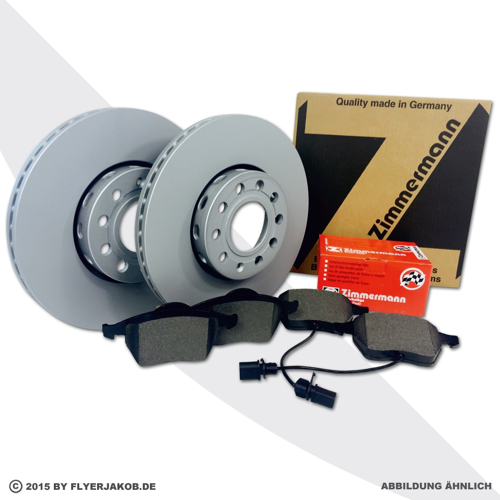 Zimmermann Bremsen Kit Bremsscheiben  Beläge für AUDI A8 2.5/3.3Tdiquattro vorne