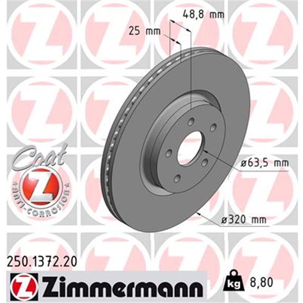Zimmermann Bremsen  Bremsscheiben Beläge für FORD Focus Iii 2.0 St Kuga Ii vorne
