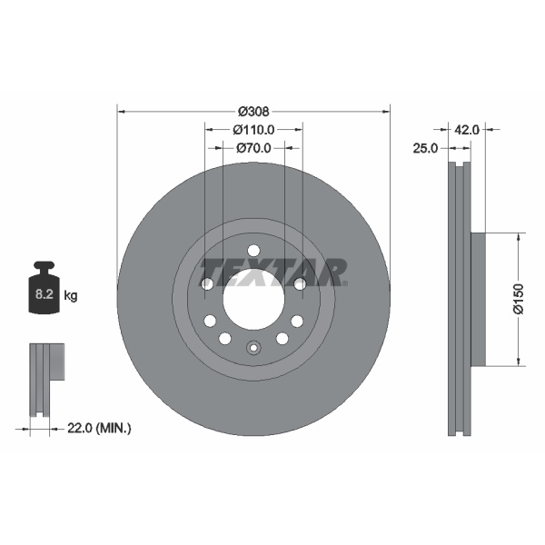 Textar Bremsscheiben + Beläge vorne + hinten Für Opel Astra H Zafira B Meriva B