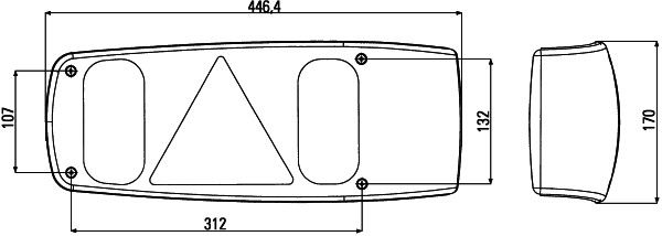 Original Hella Heckleuchte, Caraluna I 2VA 007 502-011