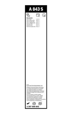 BOSCH Wischblattsatz A843S 3397009843