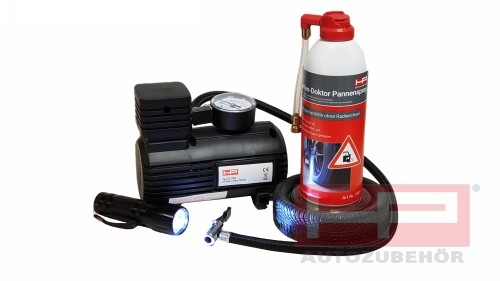 HP Reifen-Pannen-Set mit Spray Ideal für Fahrzeuge ohne Reserverad