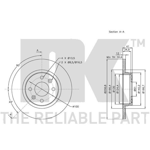 NK Bremsscheiben 259mm + Beläge vorne für DACIA Logan Sandero für RENAULT Logan