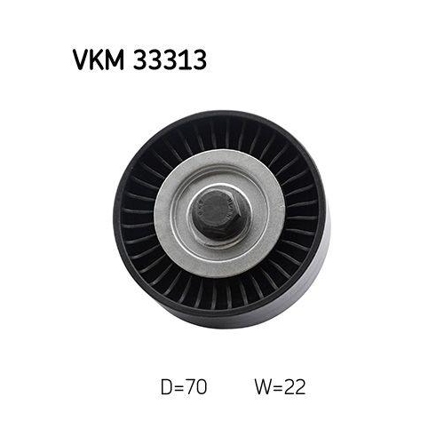 Skf VKM 33313 Umlenk /führungsrolle Keilrippenriemen Links Oben Rechts für Fiat